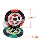 Texas Holdem Poker Çipleri / Mahjong Baccarat Chip Paraları 40mm * 0.3mm