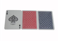 İtalyan Plastik Ramino Köprüsü Süper Flori Poker Kartları Kırmızı Mavi Endeksi İşaretli
