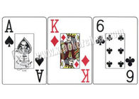 Su geçirmez KEM Ok Kırmızı Jumbo Boyutu Iskambil Kartları / Markalı Poker Kartları