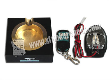Black Plastic Ashtray Double Camera Poker Scanner For Invisible Bar Codes Marked Playing Cards