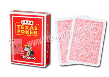 İtalya Texas Modiano Plastik Jumbo Poker Predictor İçin Yan İşaretli Kartları Oynarken