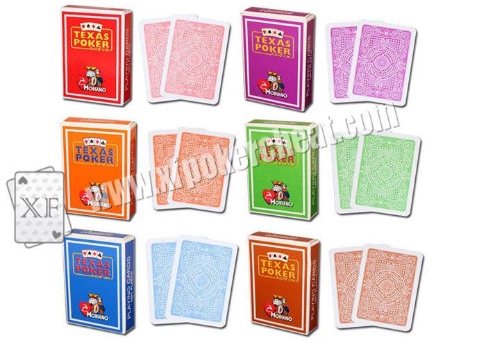İtalya Texas Modiano Plastik Jumbo Poker Predictor İçin Yan İşaretli Kartları Oynarken