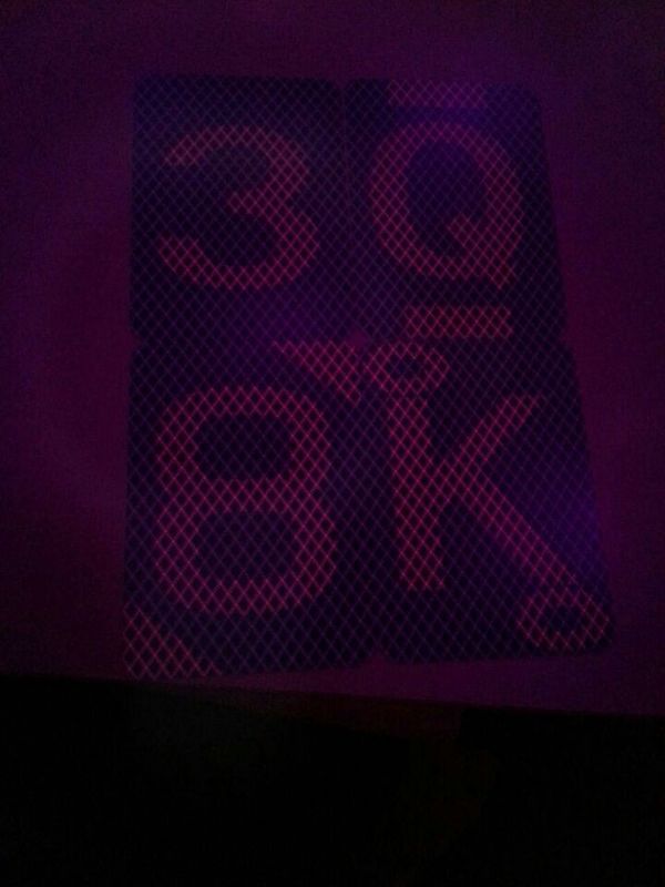 Texas Hold’em Plastic Playing Cards Invisible Ink Markings for UV Contact Lenses
